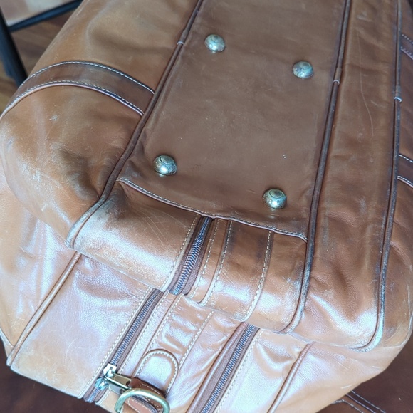 Vintage Coach Overnighter 512 British Tan project bag. - Picture 9 of 16